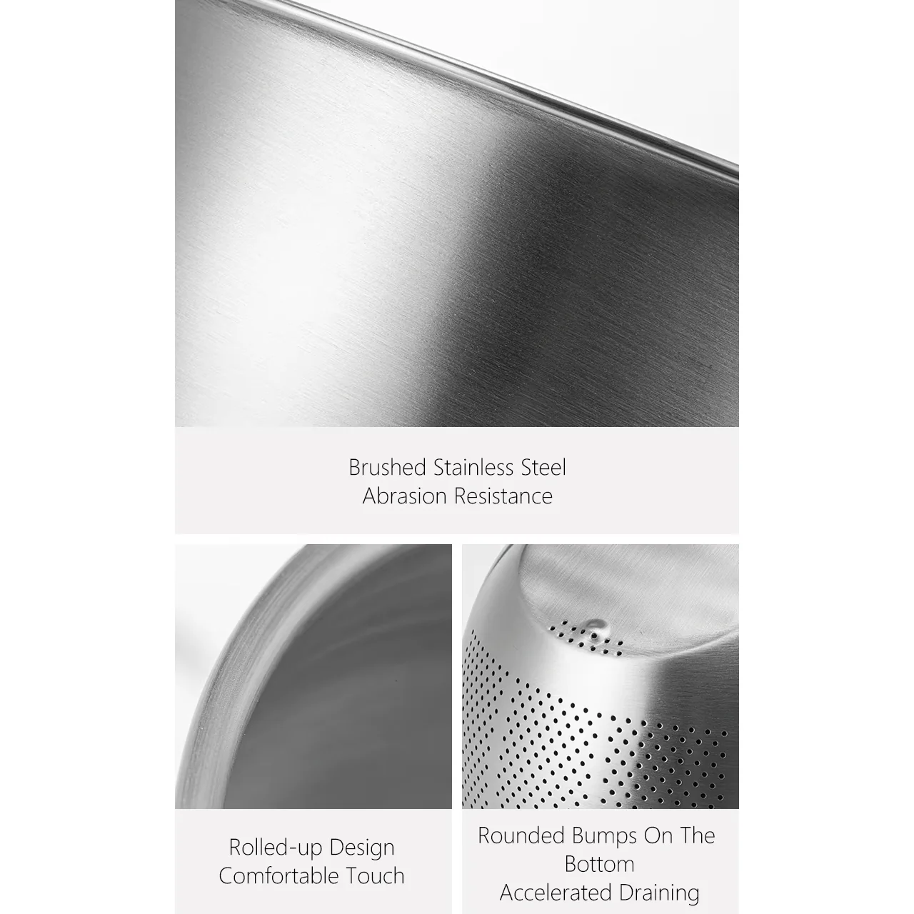Shimoyama Stainless Steel 3 Way Strainer Washing Bowl 22.5cm - Image 9