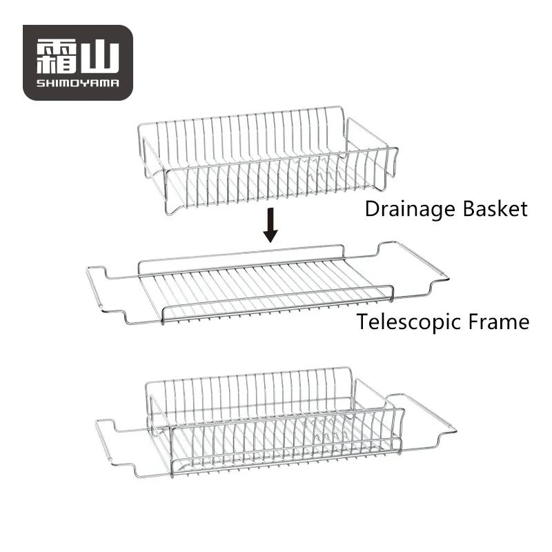 Shimoyama Stainless Steel Telescopic Dish Drying Rack Set - Image 4