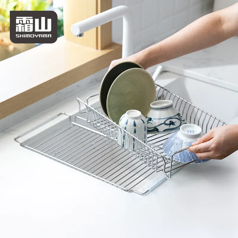 Shimoyama Stainless Steel Telescopic Dish Drying Rack Set - Image 5