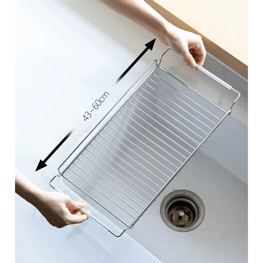 Shimoyama Stainless Steel Telescopic Dish Drying Rack Set - Image 7