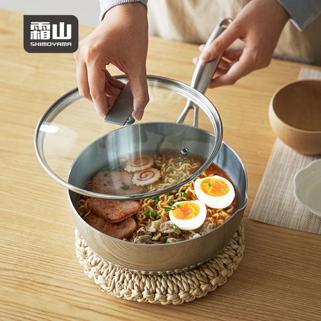Shimoyama Stainless Steel Yukihira Pan With T Lid Φ20cm - Image 2