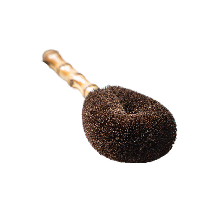 Shimoyama Tawashi Palm Cleaning Brush - Bamboo Handle 28cm - Image 4
