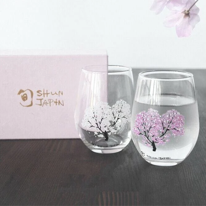 Marumo Takagi Pottery Sakara Colour Changing Rounded Glass 2pc Set - Image 2