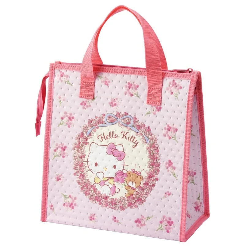 Skater Hello Kitty Floral Wreath Insulated Tote Lunch Bag - Image 3