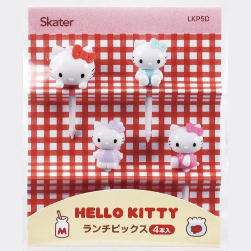 Skater Hello Kitty Food Pick 4pcs - Image 3
