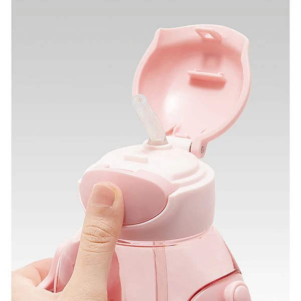 Skater Hello Kitty One-Push Water Bottle with Straw 530ml - Image 2