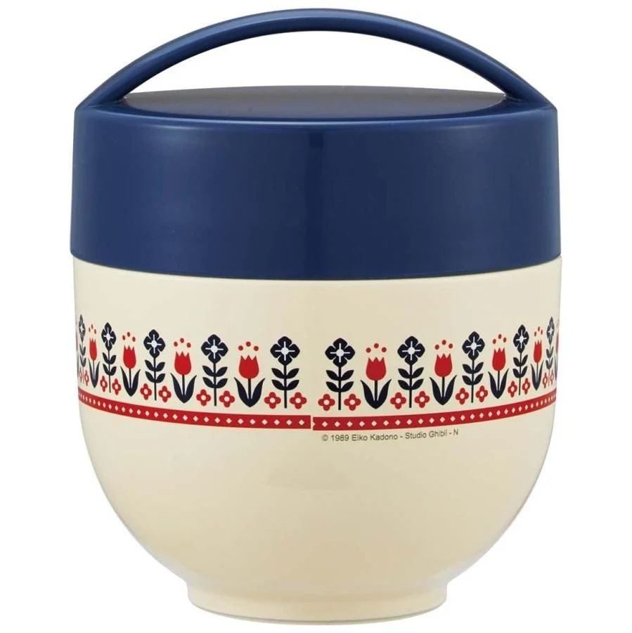 Skater Kiki's Delivery Service Modern Flower Compact Donburi Vacuum Lunch Jar 540ml - Image 2