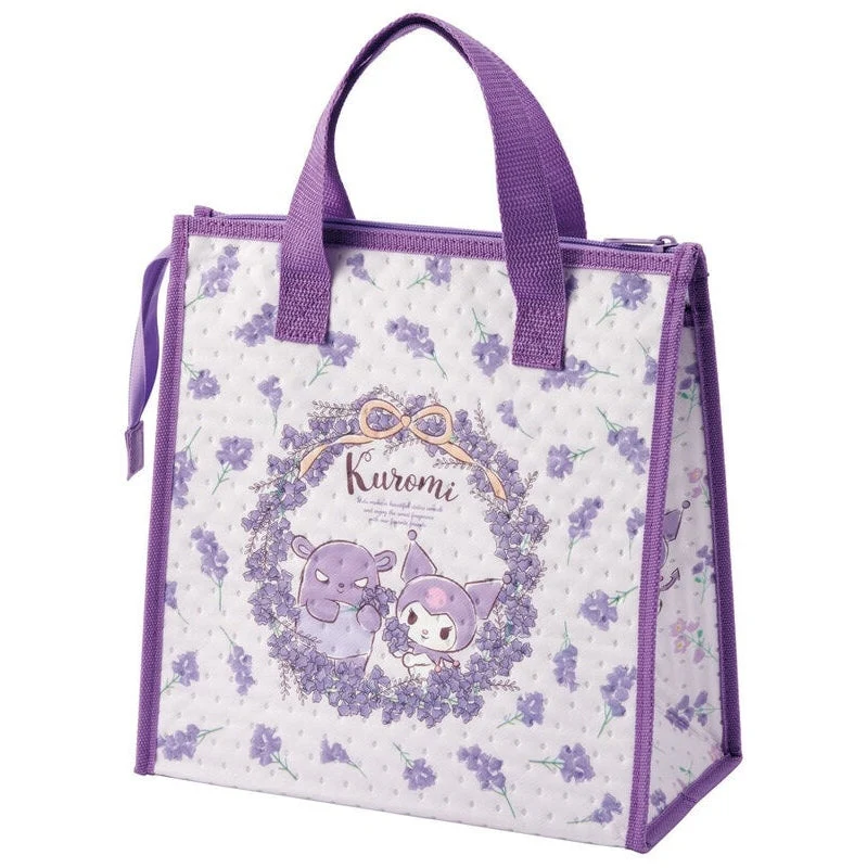 Skater Kuromi Floral Wreath Insulated Tote Lunch Bag - Image 3