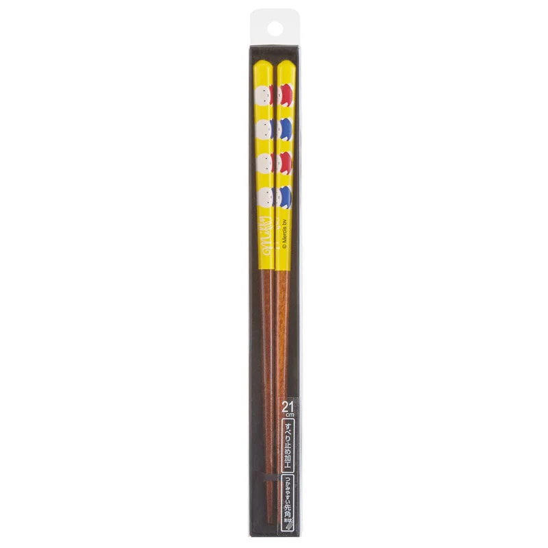 Skater Miffy Yellow Wooden Chopstick 21cm - Image 3