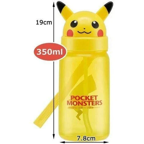 Skater Pikachu Straw Bottle 350ml - Image 5