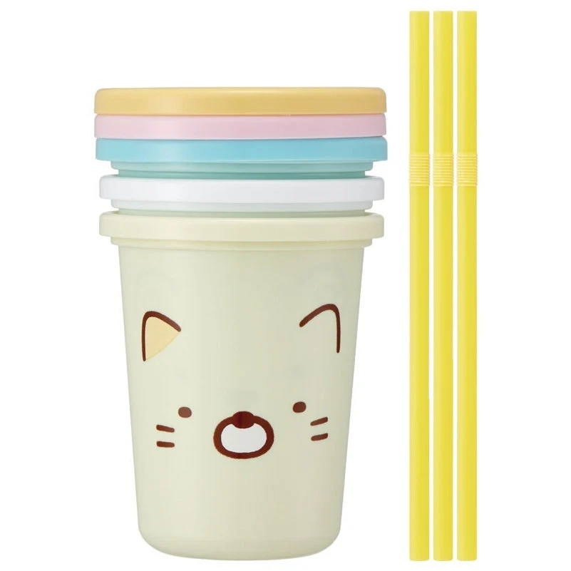 Skater Sumikko Gurashi Tumbler Set with Straws (320ml )3P - Image 2