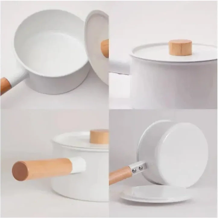 The Kaico Enamel Saucepan with Lid 2.2L - Image 2