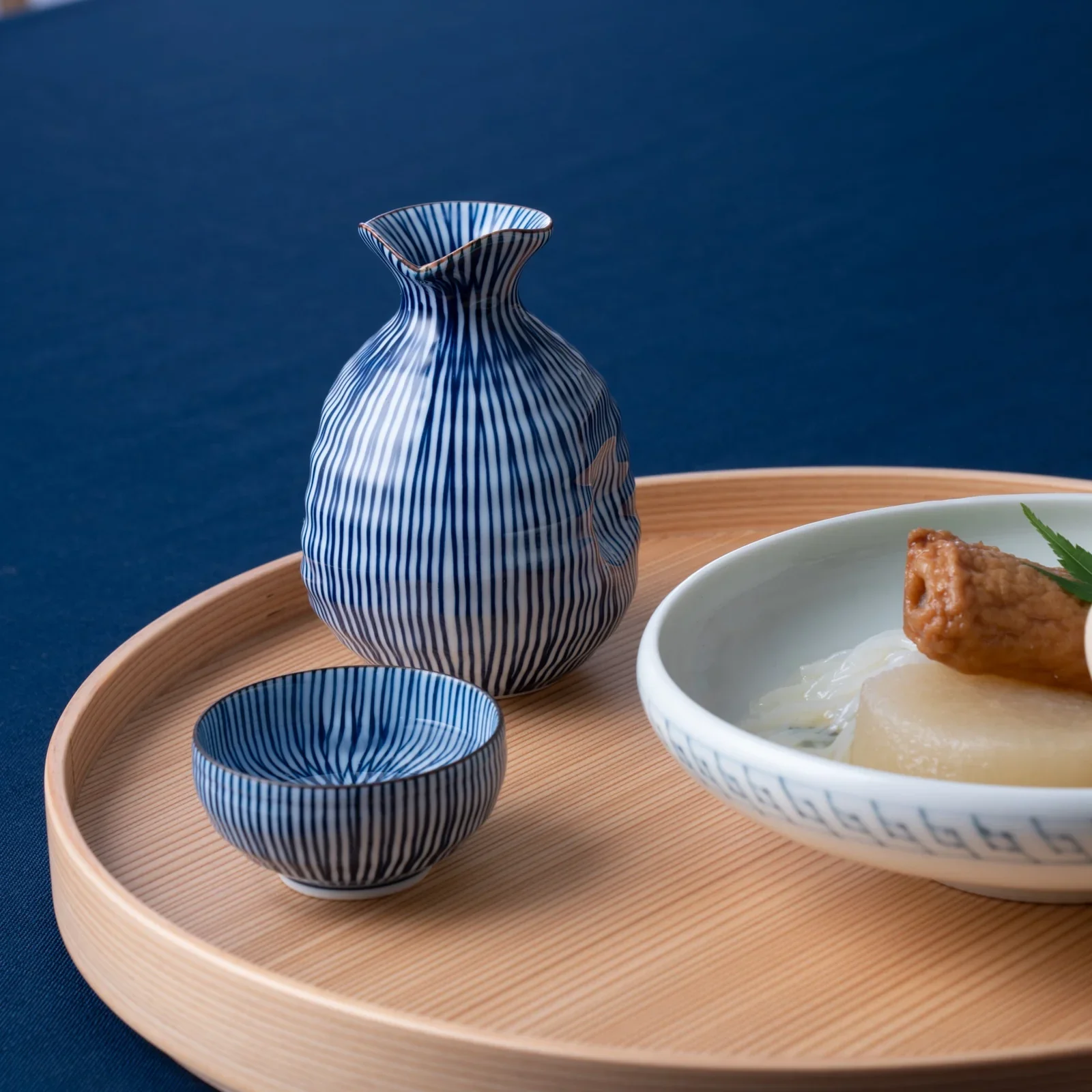 Tokusa Blue Stripe Sake Bottle 200ml - Image 4