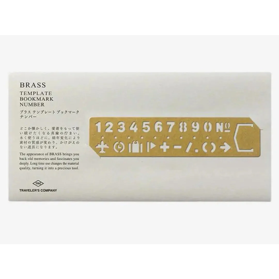 Traveler's Company Brass Template Bookmark - Number - Image 3