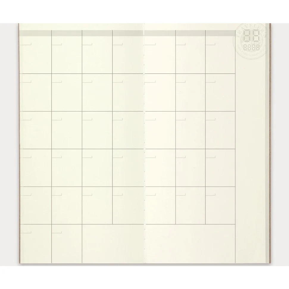 Traveler's Company Regular Notebook Refill 017 Monthly Diary - Image 3