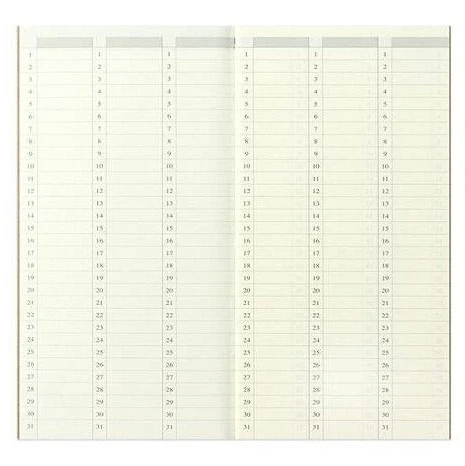 Traveler's Company Regular Notebook Refill 018 Free Diary Weekly Vertical - Image 3