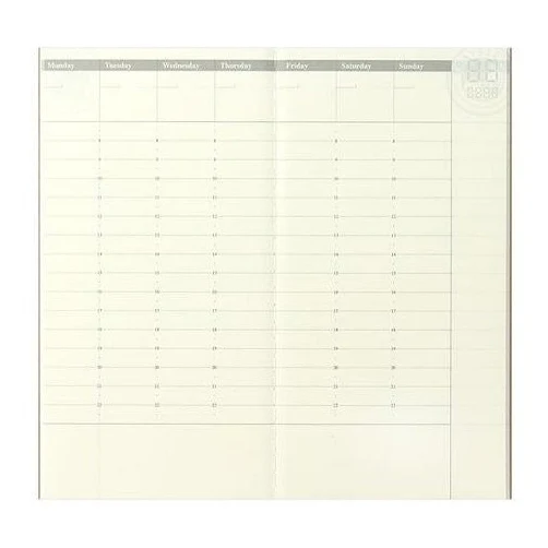 Traveler's Company Regular Notebook Refill 018 Free Diary Weekly Vertical - Image 4