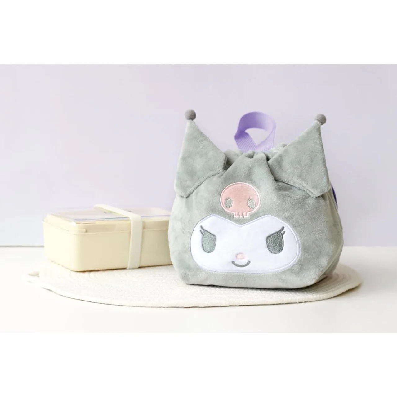 T's Factory Sanrio Kuromi Plush Multi-purpose Drawstring Bag - Image 2