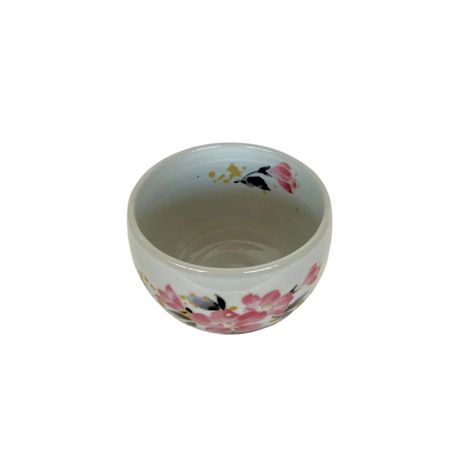 Tsutsuji Azalea Round Matcha Bowl - Image 3