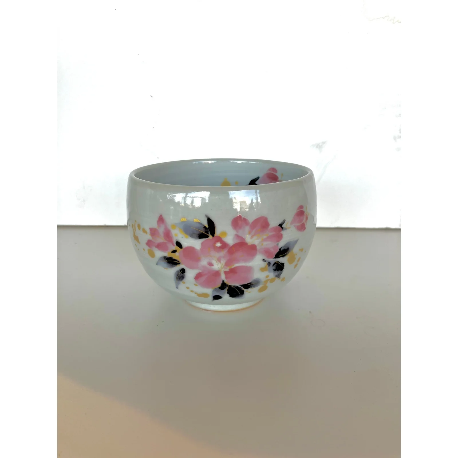 Tsutsuji Azalea Round Matcha Bowl - Image 4