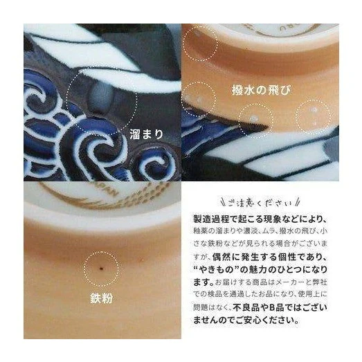 Shiranami Kujira Whale Chawan Rice Bowl 11.8D 6H - Image 6