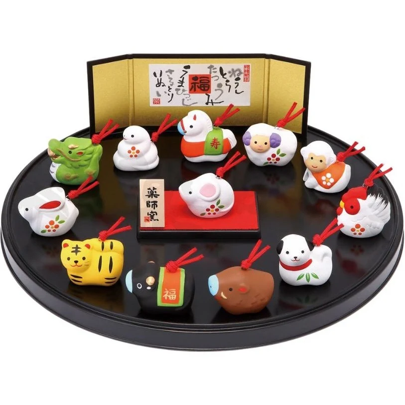 Yakushigama Twelve Zodiac Animal Circular Display Set - Image 4