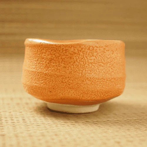 Yamaki Orange Shino Matcha Bowl - Image 2