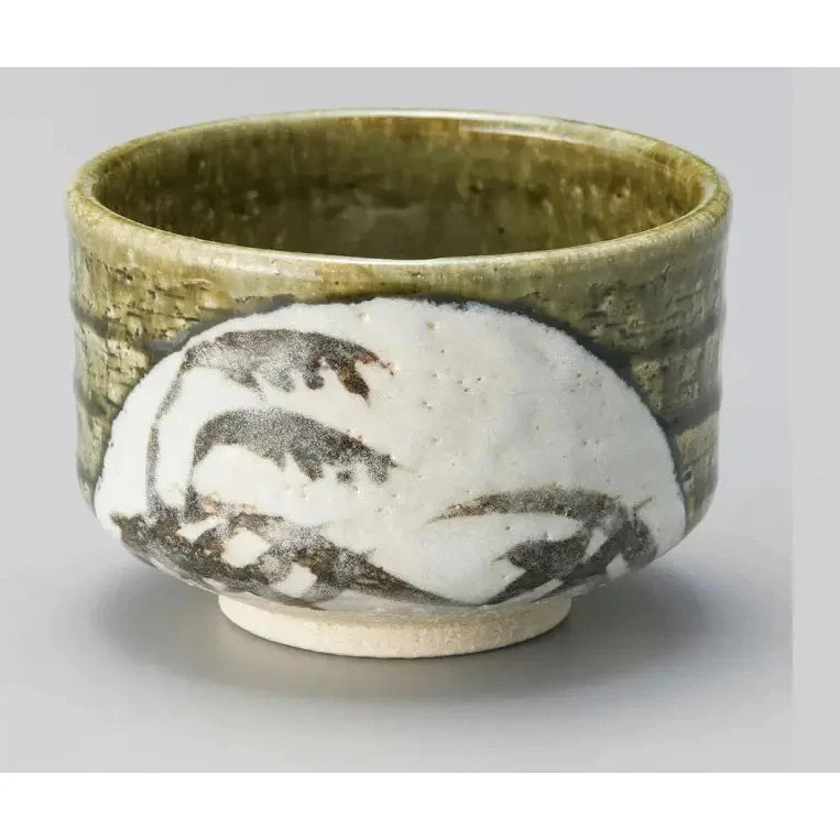 Yamaki Oribe Ash Matcha Bowl - Image 2