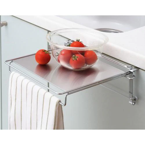 Yoshikawa 2-Way Towel Hanger & Auxillary Table - Image 2