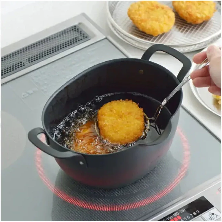 Yoshikawa Aikata Two-Handle Deep Frying Iron Pot - Image 2