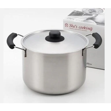 Yoshikawa She's Cooking Stainless Steel Two-Handled Pot 22cm - Image 2