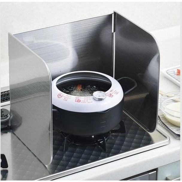 Yoshikawa Stainless Steel Foldable Kitchen Splatter Guard - Image 4