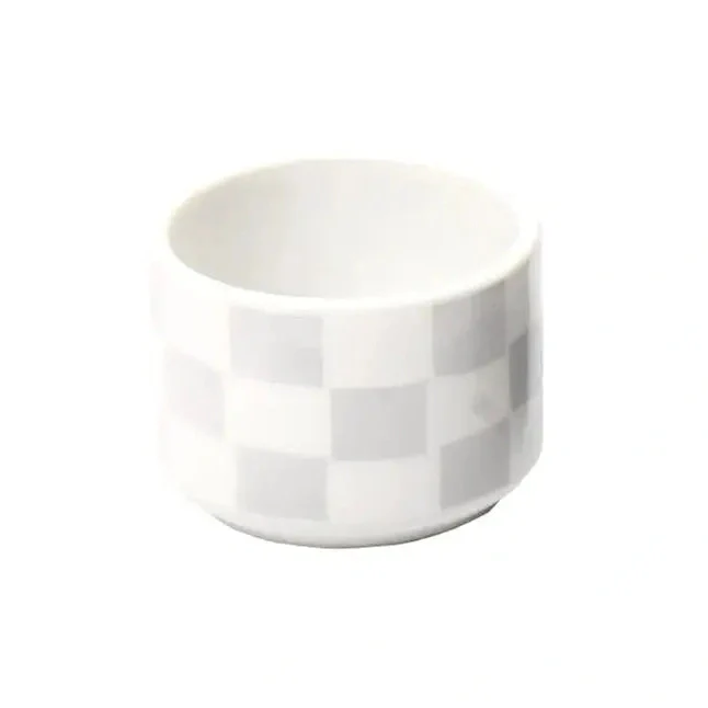 Youbi Porcelain Ichimatsu Check Round Mini Cup 5.5D 3.8H - Image 5